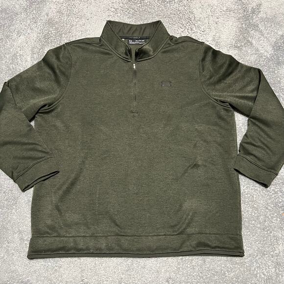 Under Armour Shirt Mens 3XL Storm 1/4 Zip Cold Gear Golf Green 1356661 - Picture 1 of 8